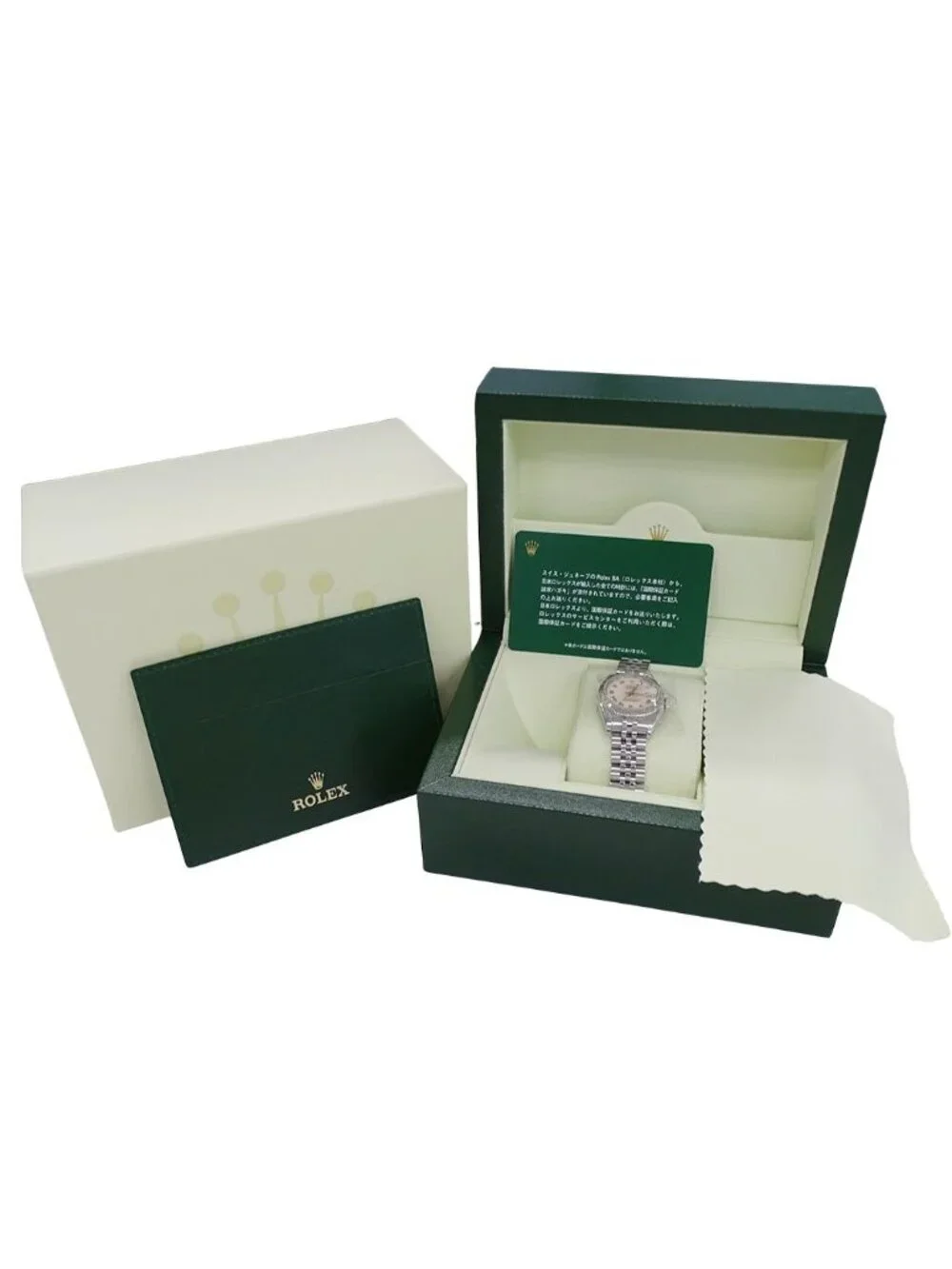 Rolex Datejust D Number Watch Shell Automatic Winding at Stainless Steel White